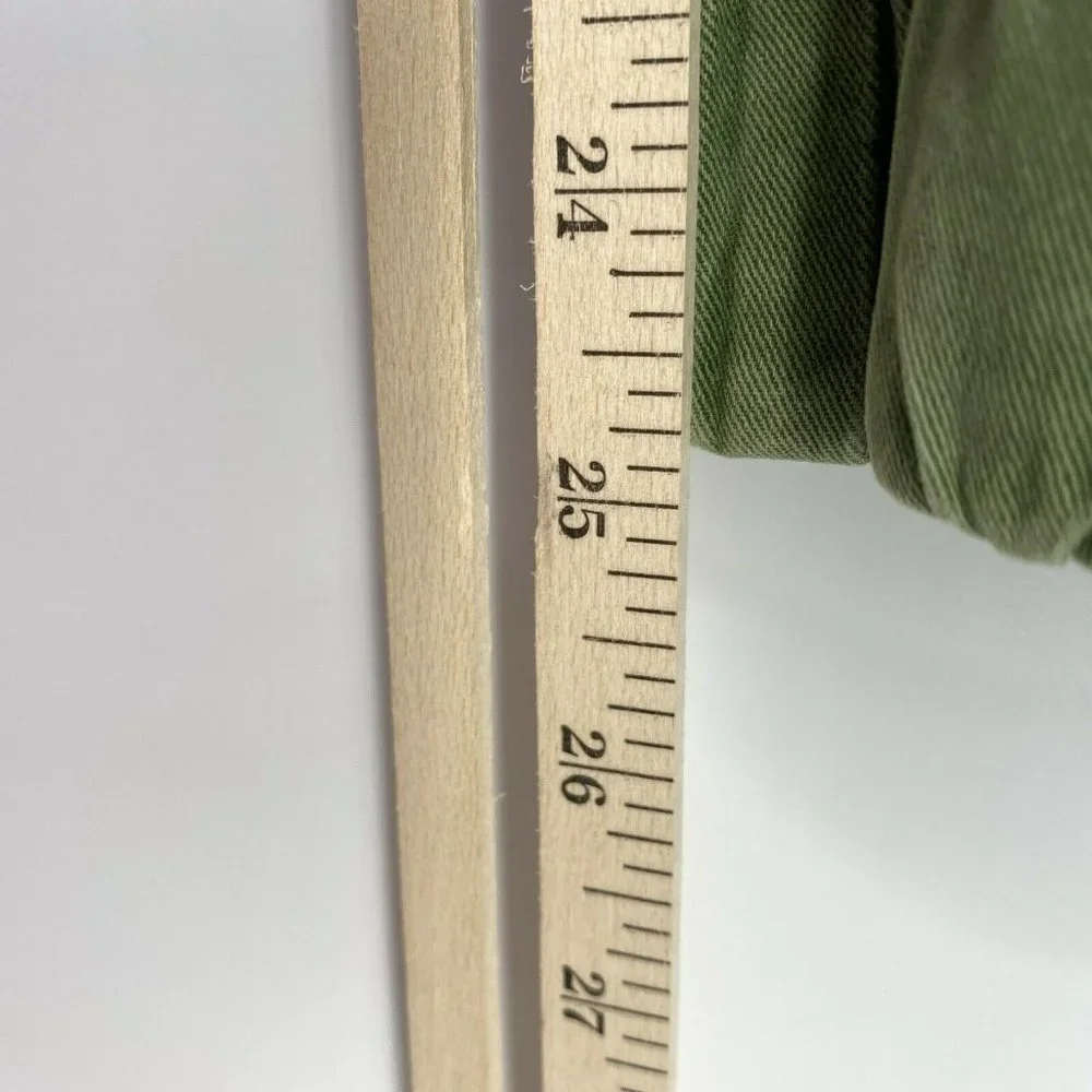 J. Crew Ankle Zip Skinny Jogger Pants Women's Size 0 Mid Rise Stretch Crop Green - Picture 12 of 12